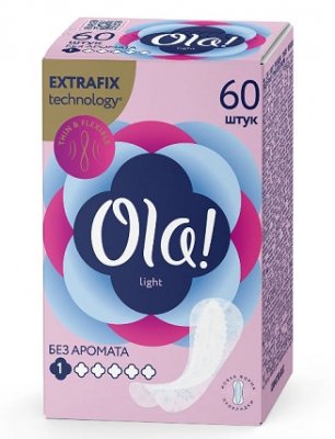 Купить ola! (ола) прокладки ежедневные light супертонкие мультиформ, 60 шт в Семенове