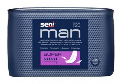 Купить seni men (сени мэн) вкладыши урологические для мужчин супер 20шт в Семенове