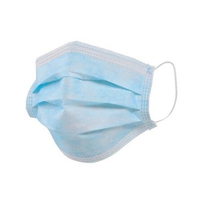 Купить маска медицинская трехслойная  нестерильная на резинке голубая, 1 шт в Семенове