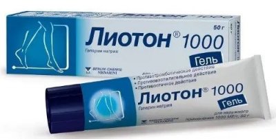 Купить лиотон 1000, гель для наружного применения 1000ме/г, 50г в Семенове