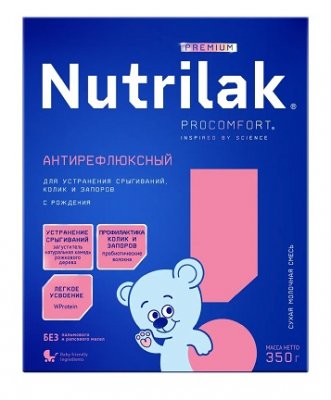 Купить нутрилак (nutrilak) премиум антирефлюксный молочная смесь с рождения, 350г в Семенове