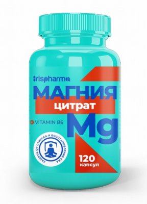 Купить ирисфарма (irispharma) магния цитрат с витамином в6, капсулы 120 шт бад в Семенове