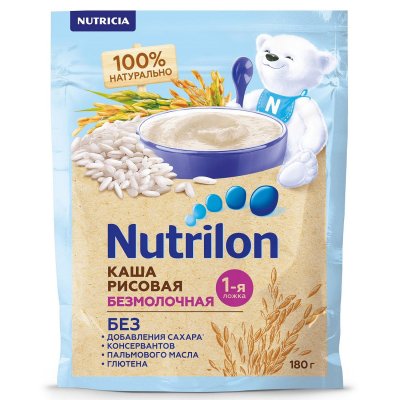 Купить nutrilon (нутрилон) каша безмолочная рисовая с 4 месяцев, 180г в Семенове