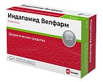 Купить индапамид-велфарм, таблетки, покрытые пленочной оболочкой 2,5мг, 40 шт в Семенове