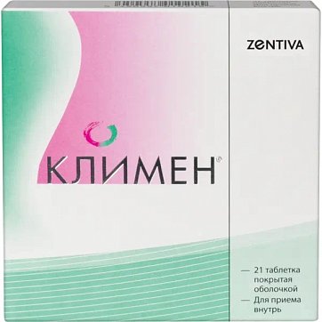 Климен, таблетки покрытые оболочкой, 21 шт
