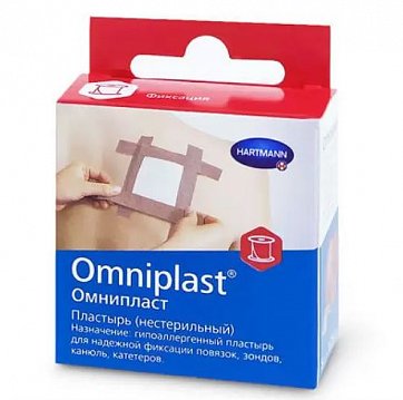 Paul Hartmann (Пауль Хартманн) пластырь Омнипласт текстильный 1,25 см х 5м 1 шт, 900530