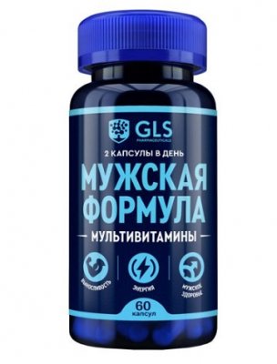 Купить gls (глс) мужская формула мультивитамины, капсулы массой 440мг, 60шт бад в Семенове