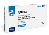 Купить доксеф, таблетки покрытые пленочной оболочкой 200мг, 10 шт в Семенове