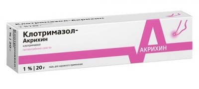 Купить клотримазол-акрихин, мазь для наружного применения 1%, 20г в Семенове