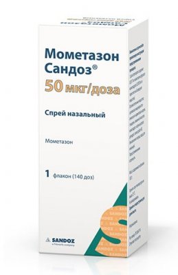 Купить мометазон сандоз, спрей назальный 50мкг/доза, 18г 140доз от аллергии в Семенове