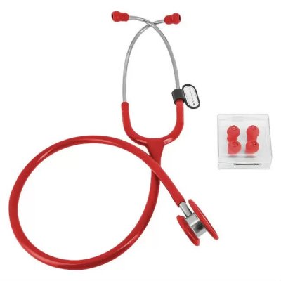 Купить стетоскоп amrus (амрус) 04-ам511 delux медицинский двухсторонний педиатрический, красный в Семенове
