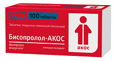Купить бисопролол-акос, таблетки покрытые пленочной оболочкой 5 мг, 100 шт в Семенове