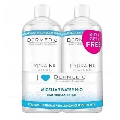 Купить dermedic hydrain3 (дермедик) мицеллярная вода 500 мл 2шт в Семенове