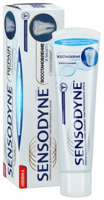 Купить сенсодин (sensodyne) зубная паста восстановление/защита/отбеливающая, 75мл (глаксосмиткляйн, германия) в Семенове