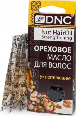 Купить dnc (днц) масло для волос ореховое укрепляющее пакет 15мл, 3шт в Семенове