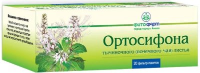 Купить ортосифона тычиночного (почечного чая) листья, фильтр-пакеты 1,5г, 20 шт в Семенове