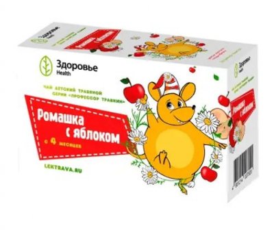 Купить профессор травкин чай детский ромашка с яблоком, фильтр-пакет 1,5г, 20 шт в Семенове