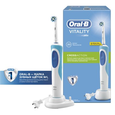 Купить орал-би (oral-b) электрическая зубная щетка, vitality d12.513 crossaction precision clean в Семенове