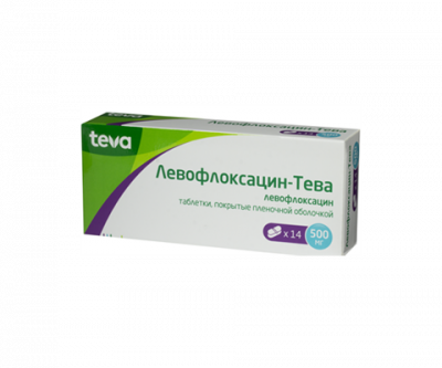 Купить левофлоксацин-тева, таблетки, покрытые пленочной оболочкой 500мг, 14 шт в Семенове