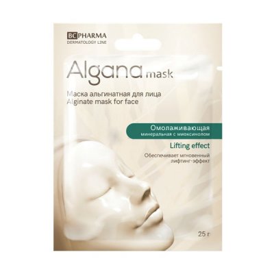 Купить альгана маск (alganamask) маска для лица альгинатная омолаживающая минеральная, 1 шт в Семенове