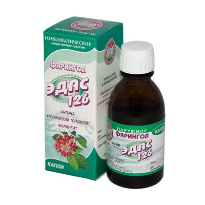 Купить эдас-126 фарингол, капли для приема внутрь гомеопатические, 25мл в Семенове
