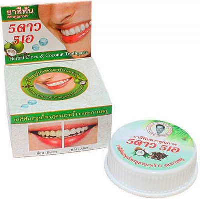 Купить 5 star cosmetic (5 стар косметик) зубная паста травяная с экстрактом кокоса, 25г в Семенове