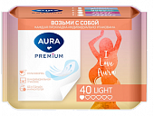 Купить aura premium (аура премиум) прокладки ежедневные ультратонкие light 40шт в индивидуальной упаковке в Семенове