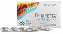 Купить гепаретта, таблетки покрытые кишечнорастворимой оболочкой 400 мг, 20 шт в Семенове