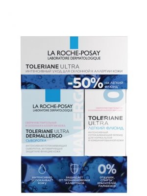 Купить ля рош позе толеран (la roche-posay toleriane) набор: дермаллерго сыворотка 20мл+легкий флюид 40 мл в Семенове