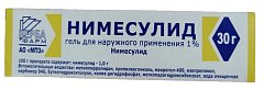 Купить нимесулид, гель для наружного применения 1%, 30 г в Семенове