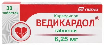 Купить ведикардол, таблетки 6,25мг, 30шт в Семенове