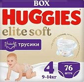 Купить huggies (хаггис) трусики elitesoft 4, 9-14кг 76 шт в Семенове