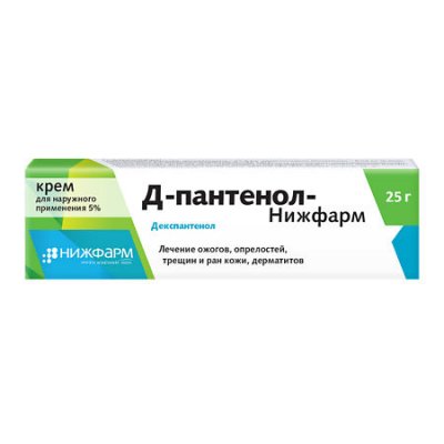 Купить д-пантенол-нижфарм, крем для наружного применения 5%, 25г в Семенове
