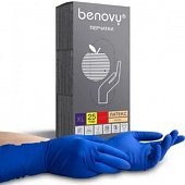 Купить перчатки benovy смотровые латексные нестерильные неопудренные повышенной прочности, размер хl, 25 пар в Семенове