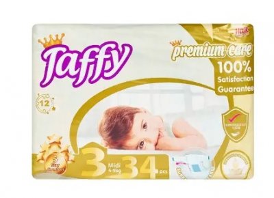 Купить taffy premium (таффи) подгузники для детей, размер 3 (4-9 кг) 34шт в Семенове