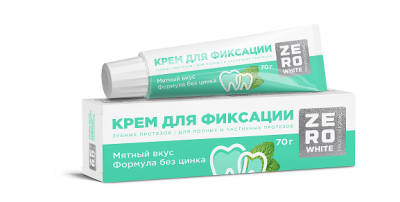Купить zero white (зеро вайт) крем дя фиксации зубных протезов экстрасильный мятный вкус 70г в Семенове