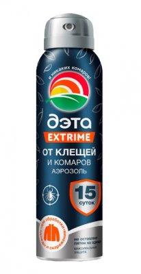 Купить дэта extreme аэрозоль от клещей и комаров для обработки одежды и снаряжения, 150мл в Семенове
