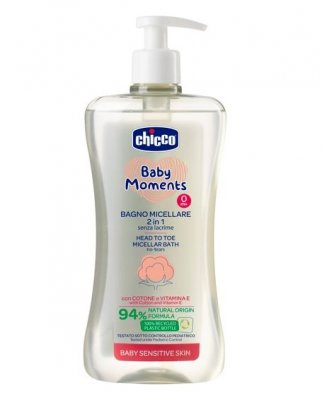 Купить chicco baby moments (чикко) пена для ванны 2 в 1 мицеллярная для новорожденных, 500мл в Семенове