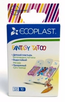 Купить ecoplast fantasy tatoo набор медицинских пластырей, 10 шт в Семенове