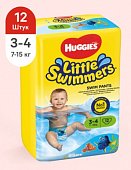 Купить huggies (хаггис) трусики-подгузники little swimmers для плаванья 3-4/7-15кг 12 шт в Семенове