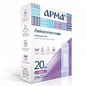 Купить пластырь арма, медицинский полимерная основа прозрачный 19 х72мм, 20 шт в Семенове