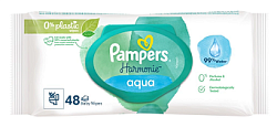 Купить pampers (памперс) салфетки влажные детские harmonie aqua 48шт в Семенове