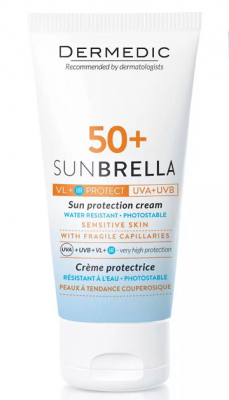 Купить dermedic sunbrella (дермедик) солнцезащитный крем для чувствительной кожи, 50мл spf50+ в Семенове