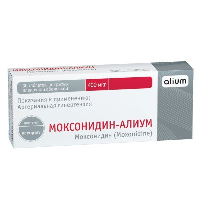 Купить моксонидин-алиум, таблетки, покрытые пленочной оболочкой 0,4мг, 30 шт в Семенове