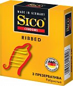 Купить sico (сико) презервативы ribbed ребристые 3шт в Семенове