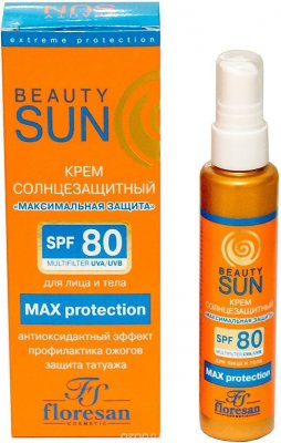 Купить флоресан (floresan) beauty sun крем солнцезащитный максимальная защита, 75мл spf-80 в Семенове