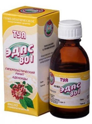 Купить эдас-801 туя масло для местного применения гомеопатическое, 25мл в Семенове