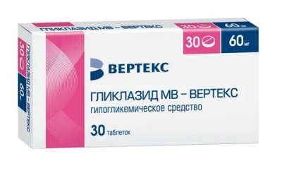 Купить гликлазид мв-вертекс, таблетки с пролонгированным высвобождением 60мг, 30 шт в Семенове