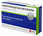 Купить леветирацетам велфарм, таблетки покрытые пленочной оболочкой 500 мг, 30 шт в Семенове