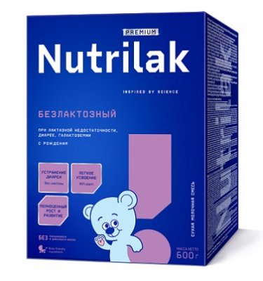 Купить нутрилак (nutrilak) премиум безлактозный молочная смесь с рождения, 600г в Семенове